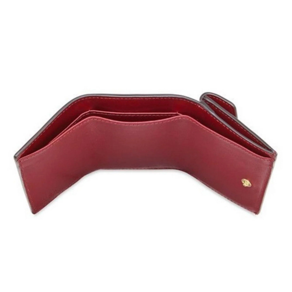 Fendi Calf Leather F Logo Barola Red Micro Trifold - Picture 2 of 5